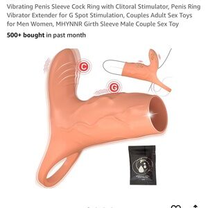 Vibrating Penis Sleeve with Clitoral Stimulator